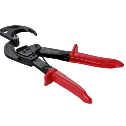 VEVOR Ratcheting Cable Cutter, Spring Steel Blades with PVC-Coated Handles, Quick-Release Button, Heavy Duty Ratchet Cable Wire Cutter for Cutting Copper & Aluminum Cables Up to 474 MCM / 240 mm²