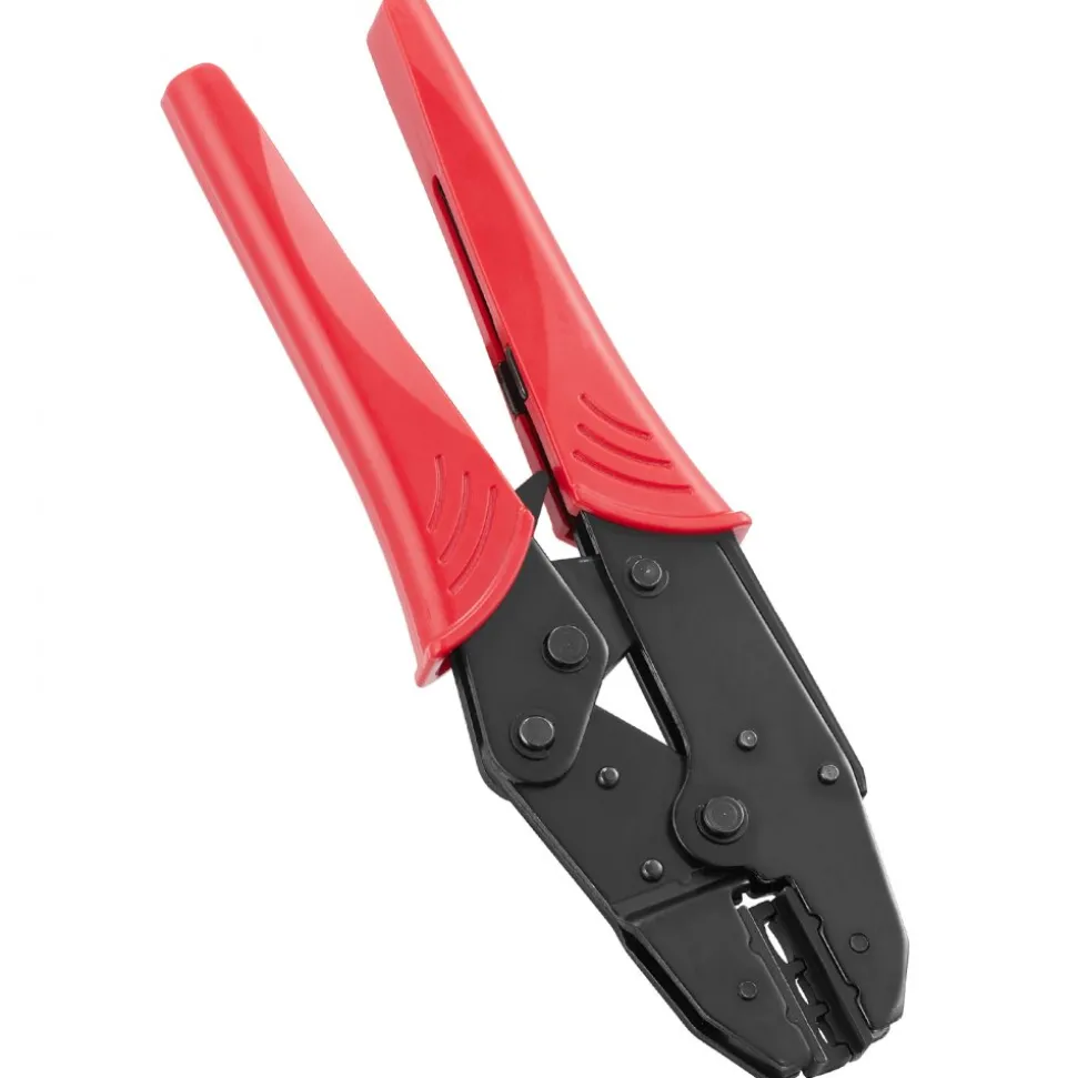 VEVOR Ratcheting Crimping Tool Set For Insulated Electrical Connectors AWG22-10 with Wire Stripper and 210pcs Heat Shrink Tubes Labor-Saving Ratcheting Wire Crimp Pliers