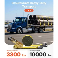 VEVOR Ratchet Tie Down Straps (10PK), 10000 lb Break Strength, Endless Ratchet with 10 Premium 2