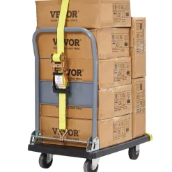VEVOR Ratchet Tie Down Straps (4PK), 10000 lb Break Strength, Double J Hook Includes 4 Premium 2
