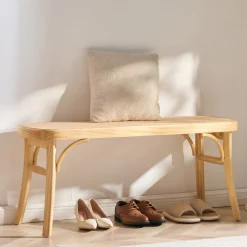 VEVOR Rattan Bench, 43.3