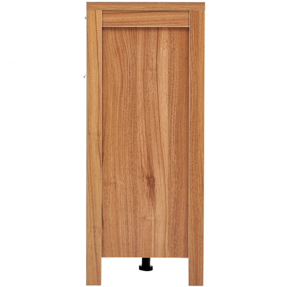 VEVOR Rattan Cabinet, Set of 3, Rattan Storage Cabinet with 6 Magnetic Doors and 3 Drawers, Sideboard Buffet Cabinet with Adjustable Shelves, for Hallway, Entryway, Living Room, or Kitchen, Natural