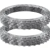 VEVOR Razor Wires, 98 ft Razor Barbed Wire, 2 Rolls Razor Wire Fencing Razor Fence, Razor Ribbon Barbed Wire Galvanized Razor Wire Fence, Rolls Razor for Garden
