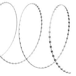 VEVOR Razor Wires, 98 ft Razor Barbed Wire, 2 Rolls Razor Wire Fencing Razor Fence, Razor Ribbon Barbed Wire Galvanized Razor Wire Fence, Rolls Razor for Garden