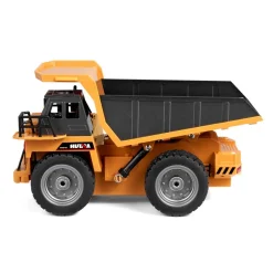 VEVOR RC Dump Truck Toy, 9-Channel 1:18 Scale, Remote Control Dump Truck RC Construction Vehicle Truck Toy with Metal Bed & Light, 2 Rechargeable Batteries for Toddlers Kids Boys and Girls Age 8+