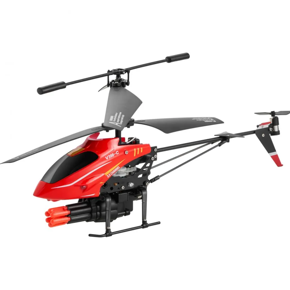VEVOR RC Helicopter, 2.4GHz Flying Remote Control Helicopter with Shooting Mode, 3.5 Channel RC Airplane for Kid, Altitude Hold, One-Key Takeoff/Landing & LED Lights, Toys for Kids Ages 14 and up