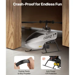 VEVOR RC Helicopter, 2.4GHz Single Propeller Remote Control Helicopter with Gyro, 4-Channel RC Airplane for Beginner, 39 Min Flight Time, One-Key Takeoff/Landing, Toys for Kids Ages 8 and up