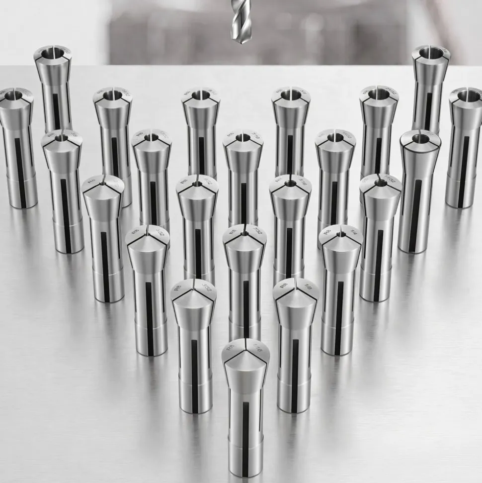 VEVOR R8 Collet Set 1/16"-3/4" 23 Piece R8 Precision Mill Collet Chuck Set, for Milling Machine Drill Presses, 0.0008" TIR High Concentricity, Lathe Chuck Tool with Labeled Storage Box, Alloy Steel