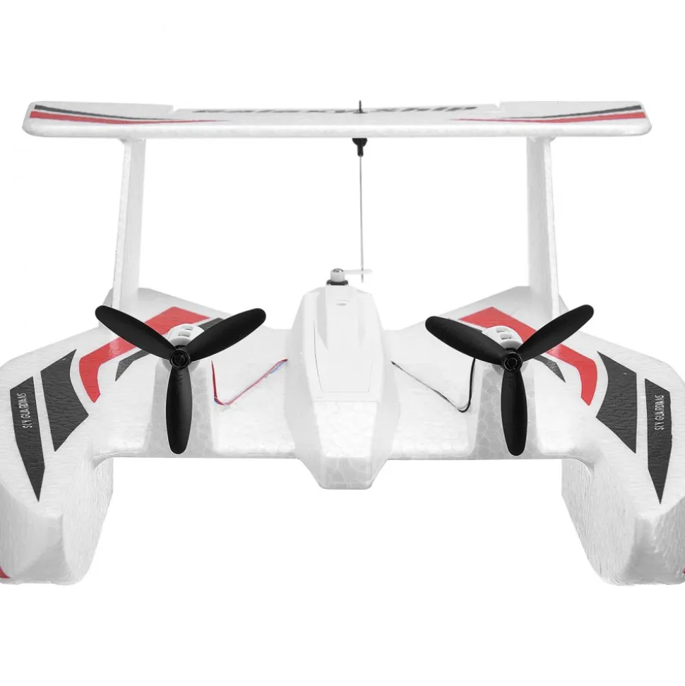 VEVOR RC Plane, 2.4GHZ 3 Channel Remote Control Airplane with 6-Axis Gyro Stabilizer, Ready to Fly Amphibious Aircraft Plane Toy with 2 Batteries, Easy to Fly RC Glider for Adults Kids Beginners Boys