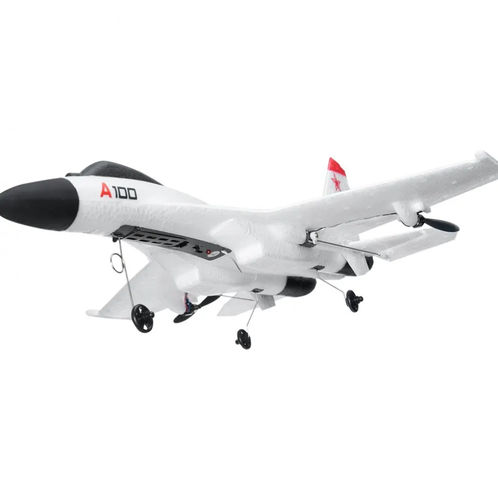 VEVOR RC Plane, 2.4GHZ 4 Channel Remote Control Airplane with 6-Axis Gyro Stabilizer, Ready to Fly Fighter Aircraft Plane Toy with 2 Batteries, Easy to Fly RC Glider for Adults Kids Beginners Boys