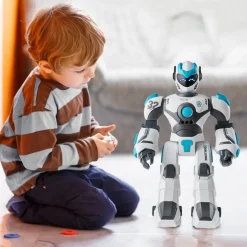 VEVOR RC Robot Toys for Kids, 2.4GHz Gesture Sensing Programmable Remote Control Smart Robot with Voice Control, Interactive Singing Dancing Robot for Age 6 7 8 10 12 Year Old Boys Girls Birthday Gift