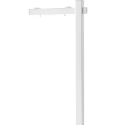 VEVOR Real Estate Sign Post, 2-Pack, 6 ft Tall, PVC Realtor Yard Sign Holder with 36 in Arm Holds up to 24 in, Easy to Install, Wind-Resistant, for Open House and Home, Yard, Road, White (No Signs)