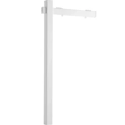 VEVOR Real Estate Sign Post, 2-Pack, 6 ft Tall, PVC Realtor Yard Sign Holder with 36 in Arm Holds up to 24 in, Easy to Install, Wind-Resistant, for Open House and Home, Yard, Road, White (No Signs)