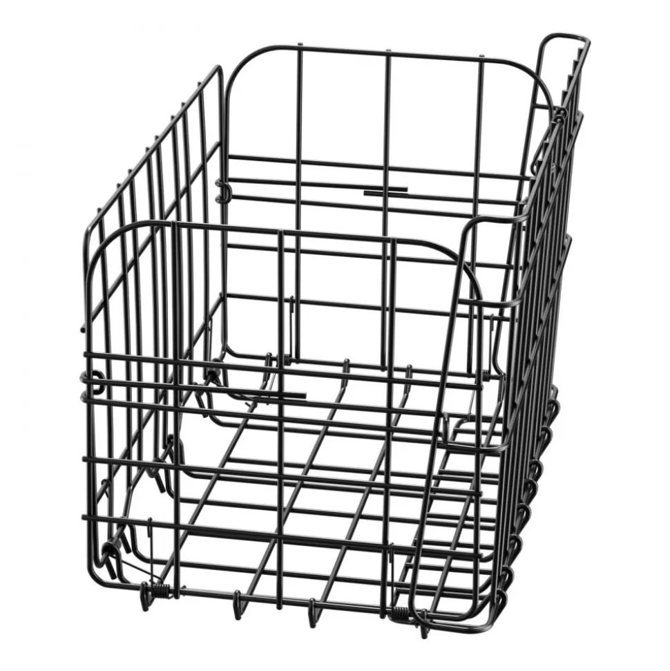 VEVOR Rear Bike Basket, Folding Wire Bicycle Basket with Cargo Net, Removable Liner Bag & Waterproof Cover, Quick Release Design Bike Basket for Adult Women/Men Carrying Dogs Pets Fruit & Grocery
