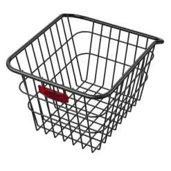 VEVOR Rear Bike Basket, Metal Wire Bicycle Basket with Reflective Tail Light & Waterproof Cover, Durable Bike Back Basket, Fits to Most Rear Bike Racks