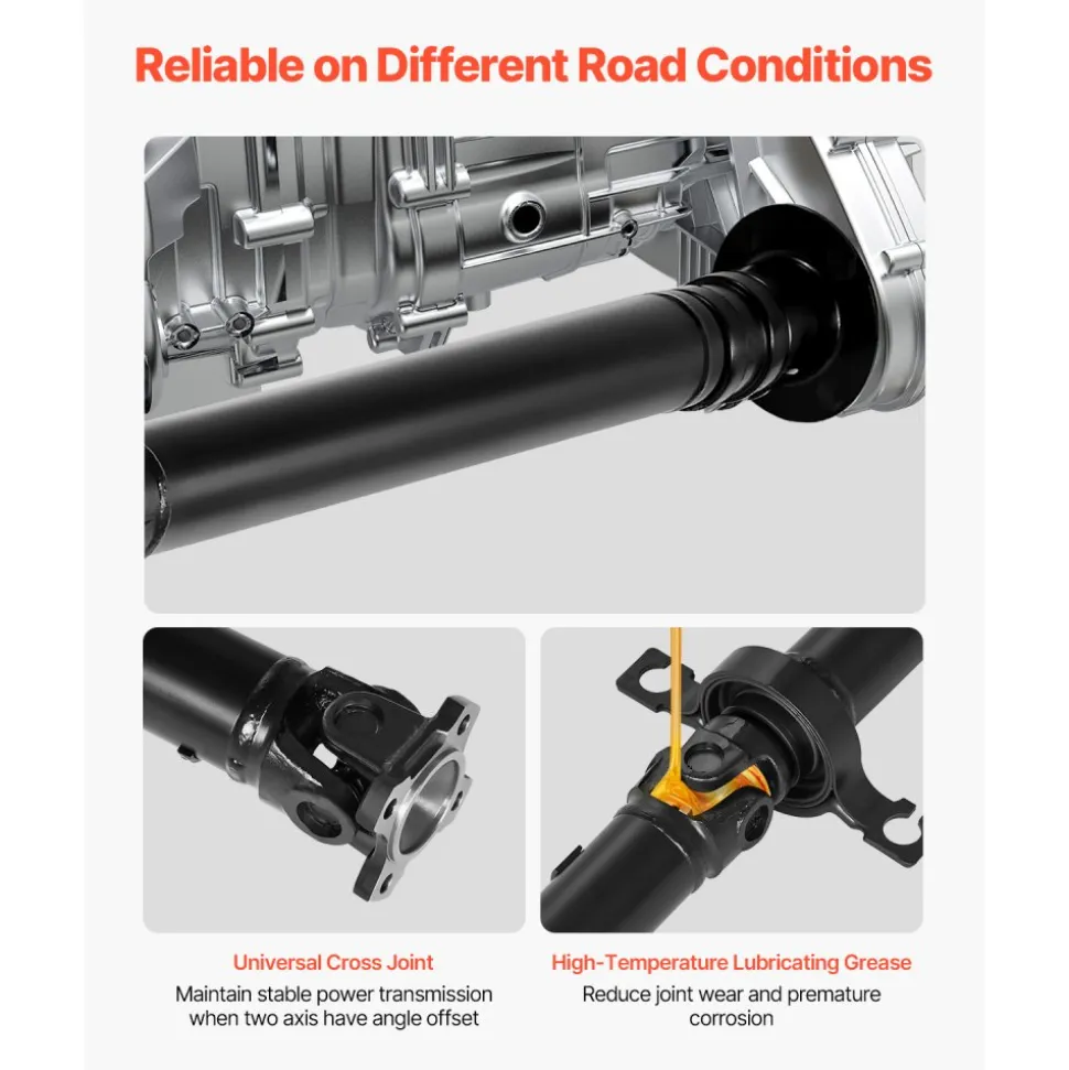 VEVOR Rear Drive Shaft, 80.2"-82.1" Prop Shaft Driveshaft Assembly Compatible with 2007-2008 Ford Edge & Lincoln MKX, Replace #C-0374 652005 7T4Z4R602A 936846