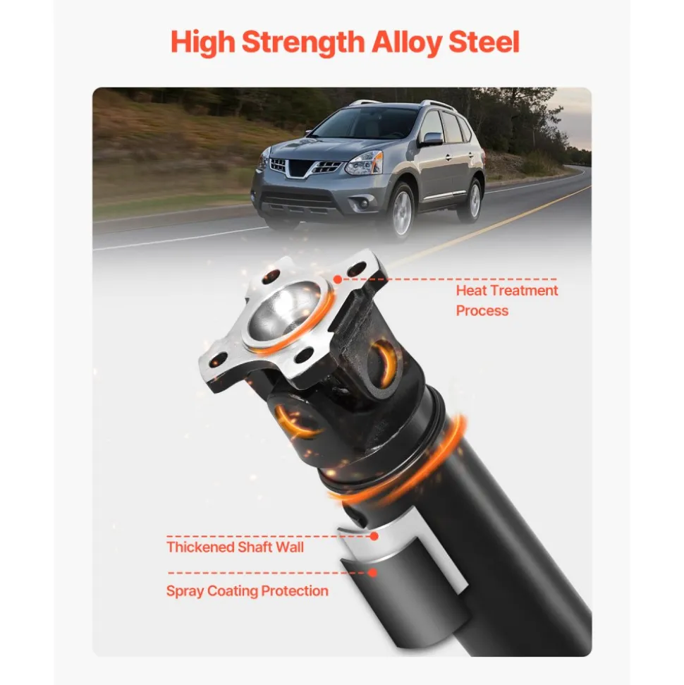 VEVOR Rear Drive Shaft, 80.6"-82.2" Prop Shaft Driveshaft Assembly Compatible with 2008-2016 Nissan Rogue S SL SV 2.5L, Replace #37000JM10A 946-236 946236 37000JM100 37000JM13A 37000JM14A