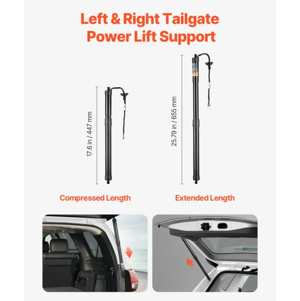 VEVOR Rear Left & Right Tailgate Power Lift Support, Compatible with 2014-2020 Nissan Rogue/X-Trail, Electric Tailgate Liftgate Power Hatch Shock Strut Replace OE# 905614BA4A 90561-4BA4A (2PCS)