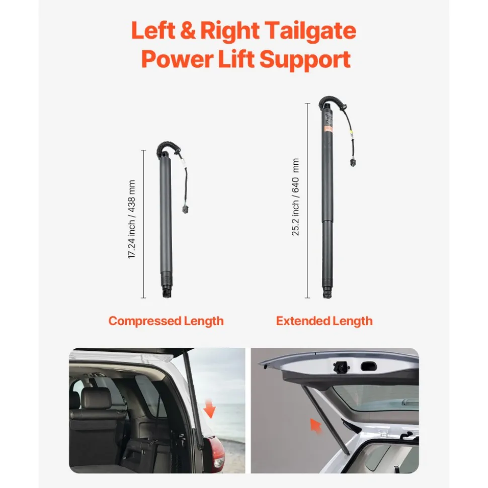 VEVOR Rear Left & Right Tailgate Power Lift Support, Compatible with 2016-2023 Seat Ateca KH7, KHP, Electric Tailgate Liftgate Power Hatch Shock Strut Replace OE# 575827851 575827851A 575827851B(2PCS)