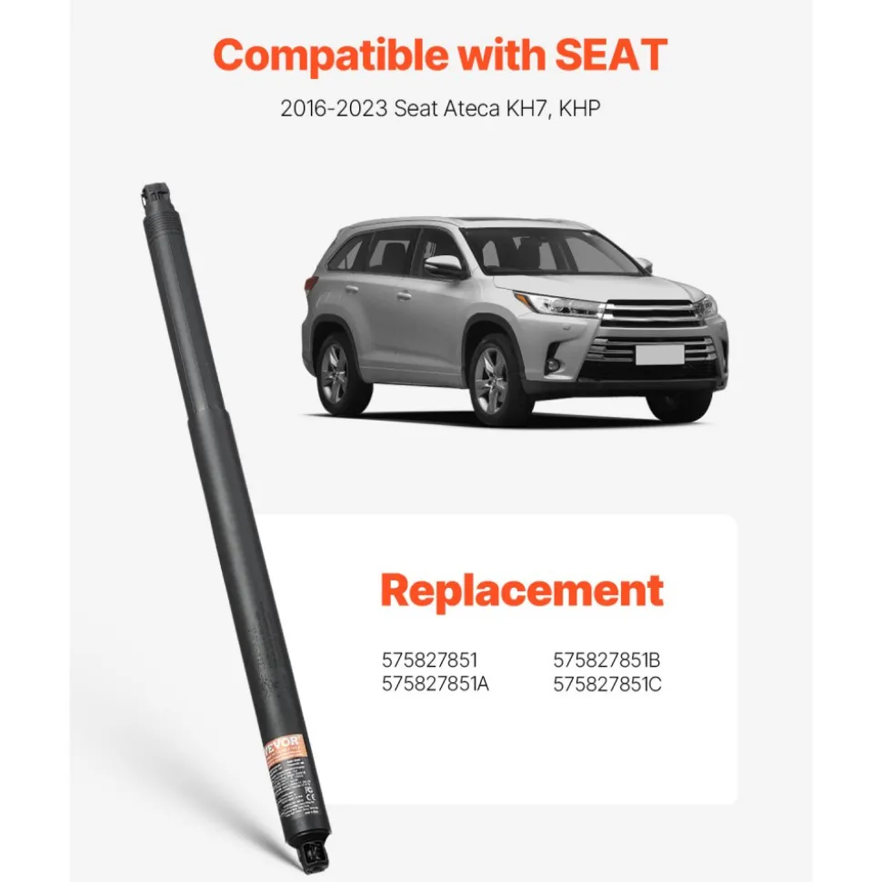 VEVOR Rear Left & Right Tailgate Power Lift Support, Compatible with 2016-2023 Seat Ateca KH7, KHP, Electric Tailgate Liftgate Power Hatch Shock Strut Replace OE# 575827851 575827851A 575827851B(2PCS)
