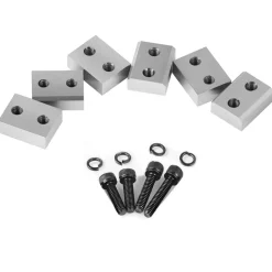 VEVOR Rebar Cutter Blades, 6 Pcs Replacement Jaw Blades for 1Inch 25mm #8 Electric Rebar Cutter, Double-sided, CR12MOV High-Hardness Steel, Fast Efficient with Screws and Spring Washer, Silver