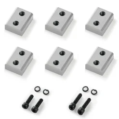 VEVOR Rebar Cutter Blades, 6 Pcs Replacement Jaw Blades for 1Inch 25mm #8 Electric Rebar Cutter, Double-sided, CR12MOV High-Hardness Steel, Fast Efficient with Screws and Spring Washer, Silver