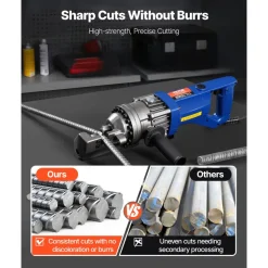 VEVOR Rebar Cutter Blades, 6 Pcs Replacement Jaw Blades for 1-1/8 Inch 28mm #9 Electric Rebar Cutter, Double-sided, CR12MOV High-Hardness Steel, Fast Efficient with Screws and Spring Washer