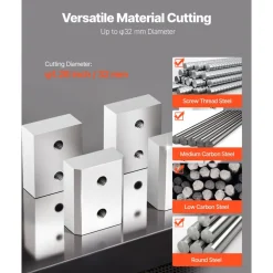 VEVOR Rebar Cutter Blades, 6 Pcs Replacement Jaw Blades for 1-1/8 Inch 28mm #9 Electric Rebar Cutter, Double-sided, CR12MOV High-Hardness Steel, Fast Efficient with Screws and Spring Washer