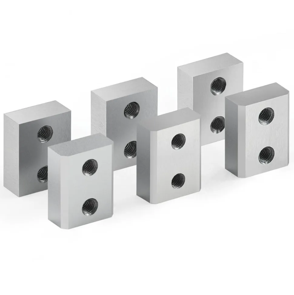 VEVOR Rebar Cutter Blades, 6 Pcs Replacement Jaw Blades for 1-1/8 Inch 28mm #9 Electric Rebar Cutter, Double-sided, CR12MOV High-Hardness Steel, Fast Efficient with Screws and Spring Washer