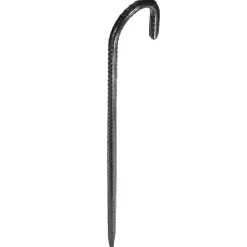 VEVOR Rebar Stakes, 16-Inch, Heavy-Duty 0.4 in Diameter J Hook, Galvanized Steel Ground Anchors with Chisel Point End & Rust-Resistant Coating, for Gardening Support, Fence, Camping Tents (16-Pack)