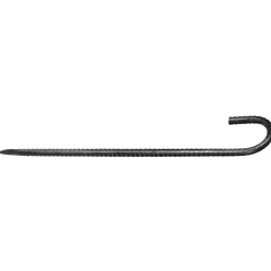 VEVOR Rebar Stakes, 16-Inch, Heavy-Duty 0.4 in Diameter J Hook, Galvanized Steel Ground Anchors with Chisel Point End & Rust-Resistant Coating, for Gardening Support, Fence, Camping Tents (16-Pack)