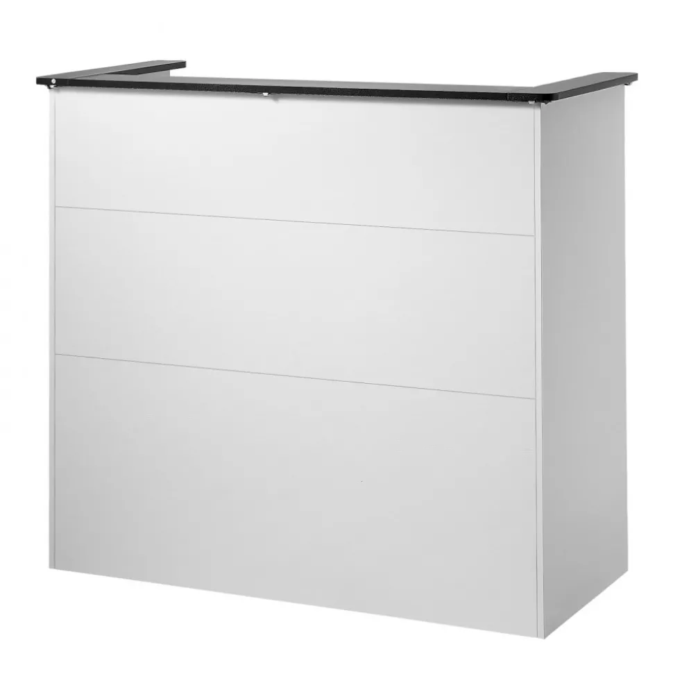 VEVOR Reception Desk, 50 inch Rectangular Front Counter Table, Modern Office Reception Desk with Light Strip, 3 Drawers & Storage Cabinets, Retail Counter Table for Checkout, Lobby, Salon, Office