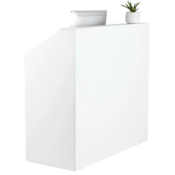 VEVOR Reception Desk, 46 Inch Rectangular Front Counter Table, Office Reception Desk, Retail Counter and Front Reception Counter, for Checkout, Lobby, Beauty Salon and Office, White