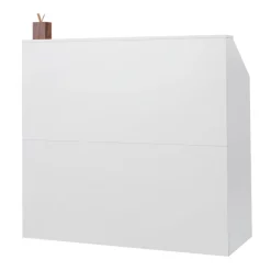VEVOR Reception Desk, 46 Inch Rectangular Front Counter Table, Office Reception Desk, Retail Counter and Front Reception Counter, for Checkout, Lobby, Beauty Salon and Office, White