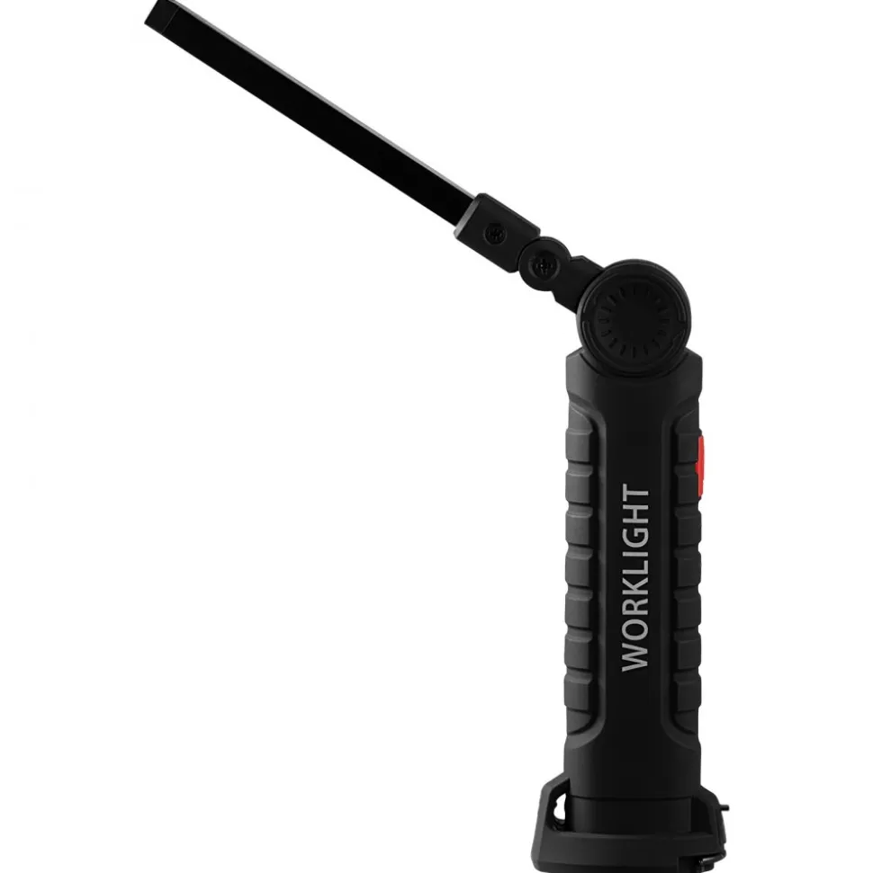 VEVOR Rechargeable LED Work Light, 1200 mAh, Magnetic Mechanic Flashlight with Magnetic Base, 360° Rotation, 5 Lighting Modes, Foldable Grill Lamp for Mechanics, Car Repairs, Home, Emergency (2 Pack)