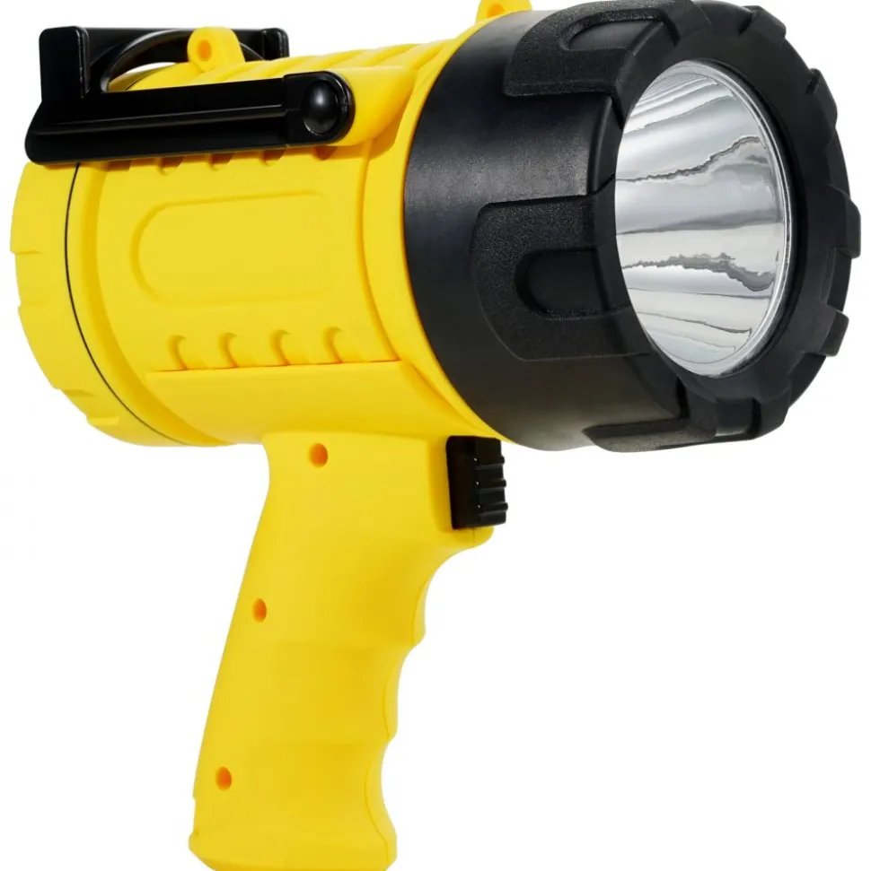 VEVOR Rechargeable Spotlight Flashlight, 1000,000 Lumens, IP67 Waterproof Handheld LED Spot Light, Super Bright Portable Searchlight with 4 Modes Detachable Lens USB Port, for Hunting Boating Camping