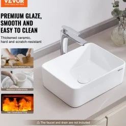 VEVOR Rectangle Vessel Sink, 16