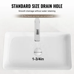 VEVOR Rectangle Vessel Sink, 24
