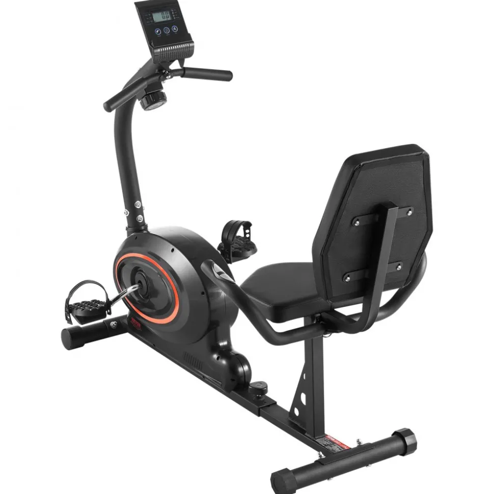 VEVOR Recumbent Exercise Bike, Recumbent Bike for Adults Seniors, Adjustable Magnetic Resistance Stationary Bike for Home, Workout Bike with Comfortable Seat Cushion, LCD Monitor, and Heavy Flywheel