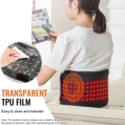VEVOR Red Light Therapy Belt for Waist Shoulder, 660nm & 850nm Red Light Therapy Wrap Device with Timer, 80 LED, 3-Level Vibration & 10Hz Pulse, Cordless Light Therapy Pad for Pain Relief, Skin Health