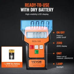 VEVOR Refrigerant Scale 110 LBS HAVC Charging Recovery Freon Scale, with Wired Remote Control, 2g High Precision Electronic Digital Recovery Weight Scale with Case and Dry Battery