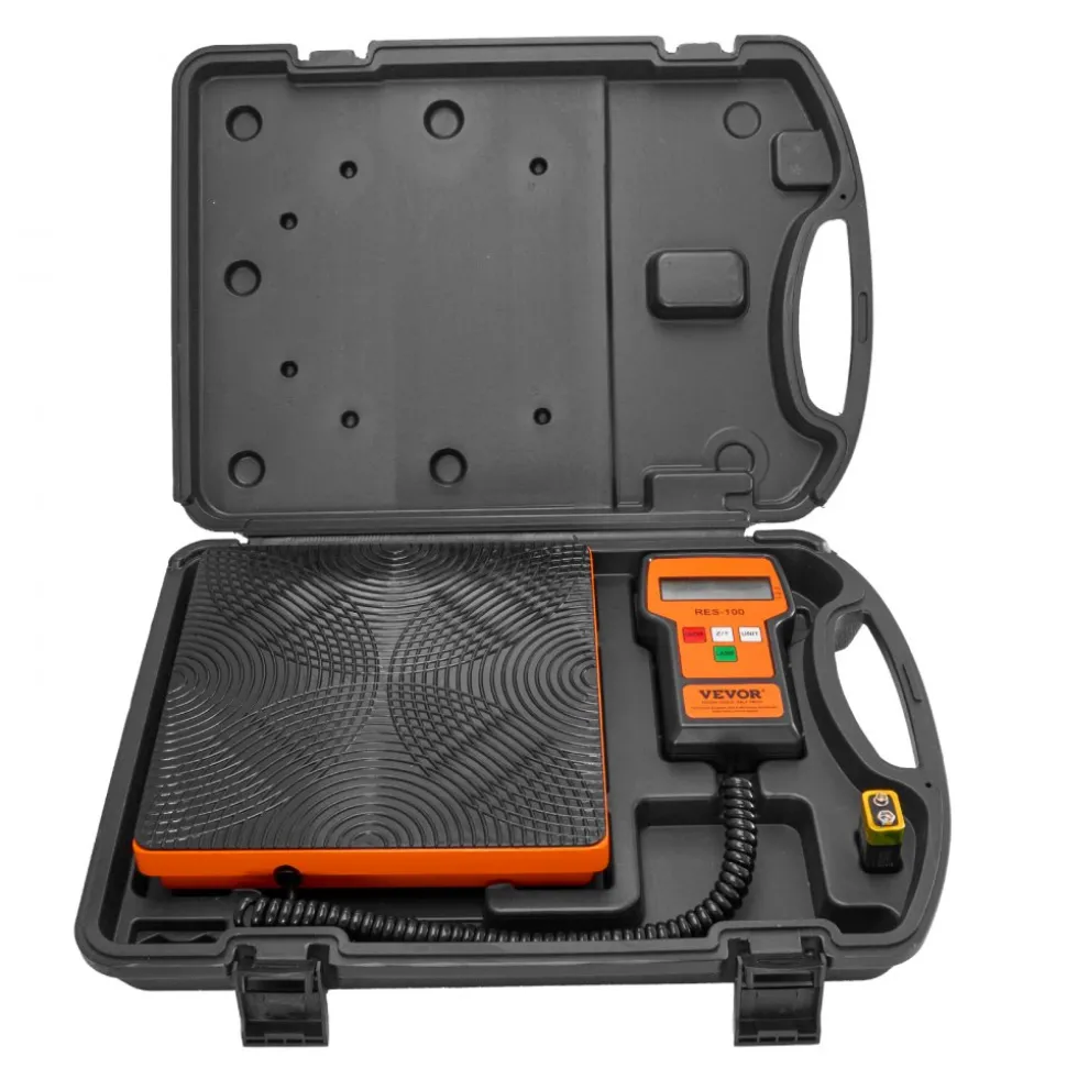 VEVOR Refrigerant Scale 110 LBS HAVC Charging Recovery Freon Scale, with Wired Remote Control, 2g High Precision Electronic Digital Recovery Weight Scale with Case and Dry Battery