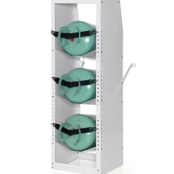 VEVOR Refrigerant Tank Rack, with 3 x 30-50lb Bottle Tanks, Cylinder Tank Rack 14.64x13.97x46.06 in, Refrigerant Cylinder Rack Gas Cylinder Racks and Holders for Freon, Gases, Oxygen, Nitrogen