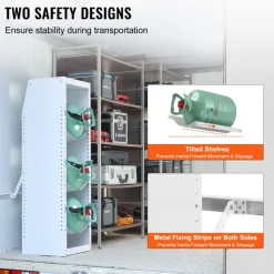 VEVOR Refrigerant Tank Rack, with 3 x 30-50lb Bottle Tanks, Cylinder Tank Rack 14.64x13.97x46.06 in, Refrigerant Cylinder Rack Gas Cylinder Racks and Holders for Freon, Gases, Oxygen, Nitrogen