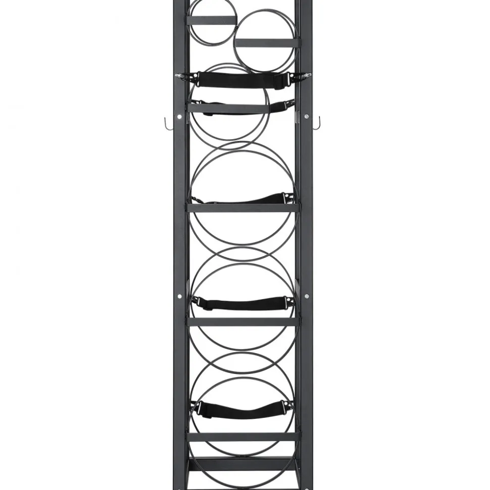VEVOR Refrigerant Tank Rack, with 3 x 30lbs and Other 3 Small Bottle Tanks, Cylinder Tank Rack 12.79x12.99x47.12 in, Refrigerant Cylinder Rack and Holders for Freon, Gases, Oxygen, Nitrogen