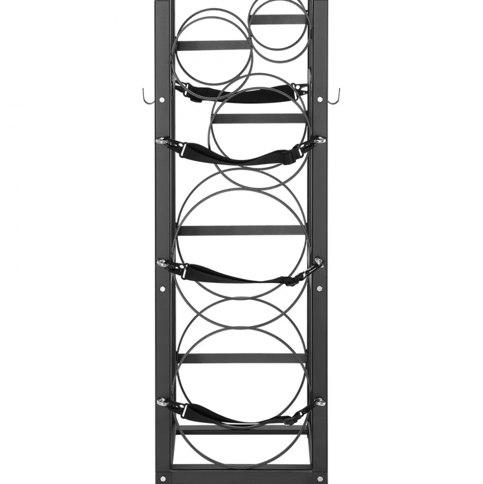 VEVOR Refrigerant Tank Rack, with 1 x 50lb, 2 x 30lb and Other 3 Small Bottle Tanks, Cylinder Tank Rack 15.55x12.99x49.8 in, Refrigerant Cylinder Rack and Holders for Freon, Gases, Oxygen, Nitrogen