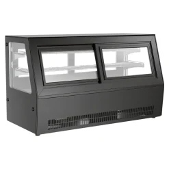 VEVOR Refrigerated Display Case, 7.1 Cu.Ft./190L Countertop Pastry Display Case, 2-Tier Commercial Cake Refrigerator with LED Lighting, TURBO Cooling, Frost-Free Air-Cooling, for Bakery, Dessert Shop