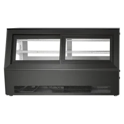 VEVOR Refrigerated Display Case, 7.1 Cu.Ft./190L Countertop Pastry Display Case, 2-Tier Commercial Cake Refrigerator with LED Lighting, TURBO Cooling, Frost-Free Air-Cooling, for Bakery, Dessert Shop