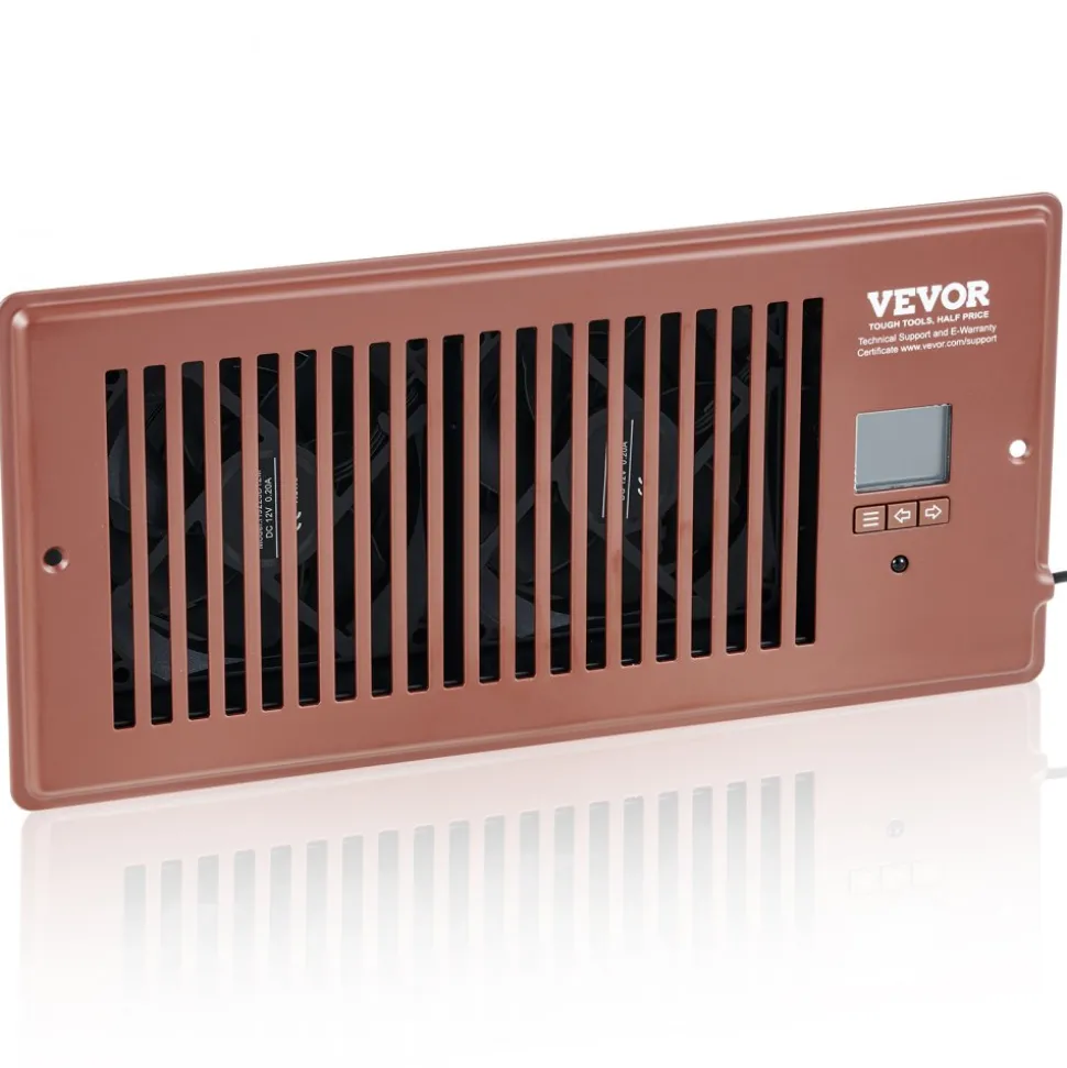 VEVOR Register Booster Fan, Quiet Vent Booster Fan Fits 6 x 12 inch Holes, with Remote Control and Thermostat Control, Adjustable Speed for Heating Cooling Smart Vent, White