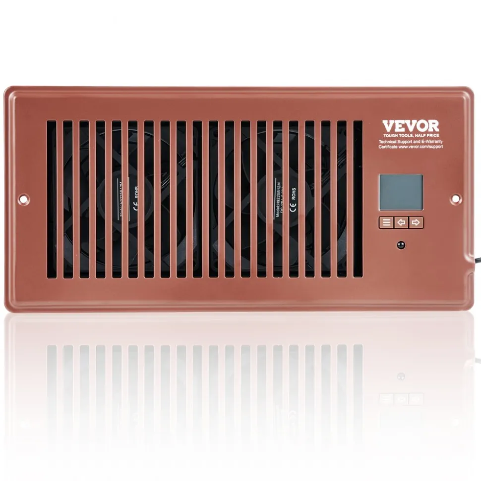 VEVOR Register Booster Fan, Quiet Vent Booster Fan Fits 6 x 12 inch Holes, with Remote Control and Thermostat Control, Adjustable Speed for Heating Cooling Smart Vent, White